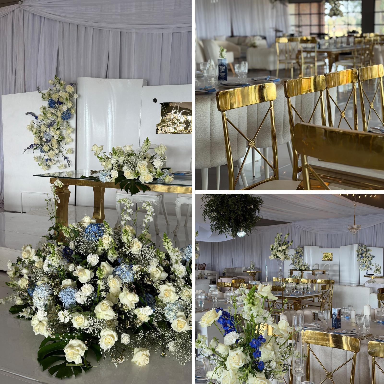 Wedding marquee reception